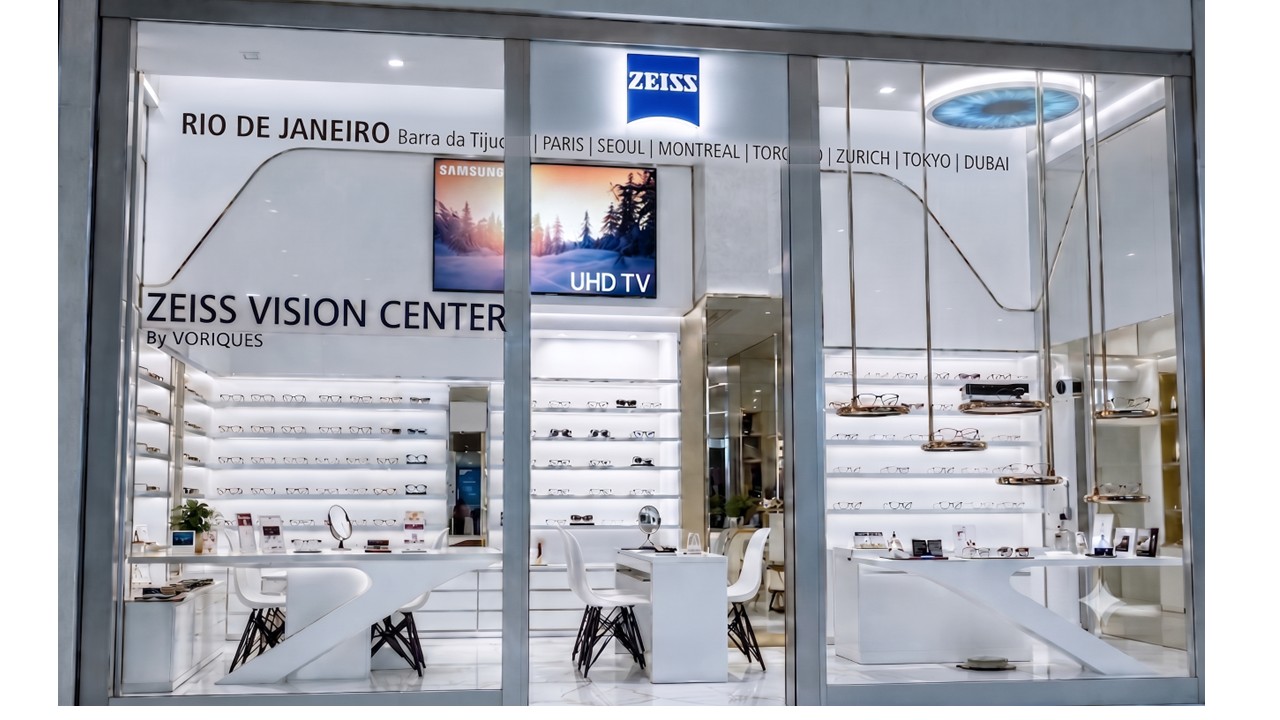Renderização da fachada da nova ZEISS VISION CENTER by Voriques, loja 182-A